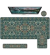 iCasso Mouse Pad with Wrist Rest,Large Desk Mat Set,Ergonomic Keyboard Pad with Wrist Support,Non...