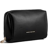 Aveniee Travel Makeup Bag Small, Vegan Leather Pouches Cosmetic Case for Women, Cute Make Up Bag ...