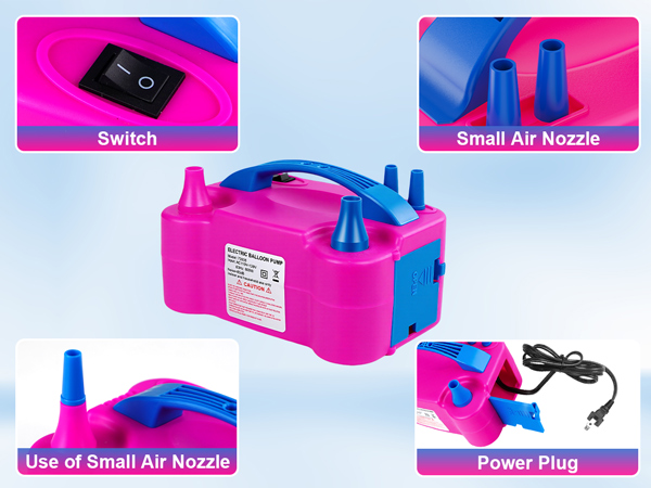 Electric Balloon Pump, Portable Electric Balloon Blower Machine Balloon Air Pump