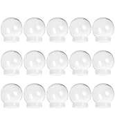 Hemobllo 15pcs Snow Globe Kit Clear Plastic, DIY Snow Globe Craft Supplies, Winter Party Favors, ...
