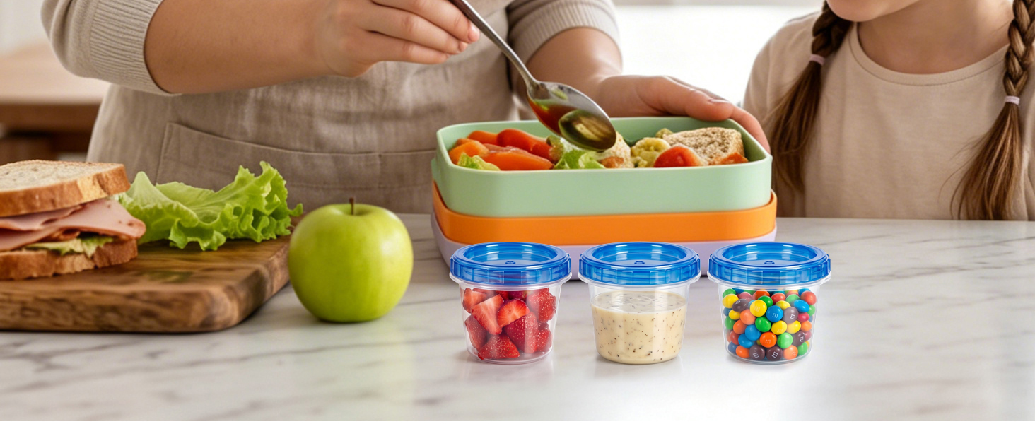 small plastic containers with lids 4 oz