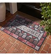 Welcome Mat Front Door Mat Indoor Outside Entrance, Absorbent Heavy Duty Doormat with Non Slip Ba...