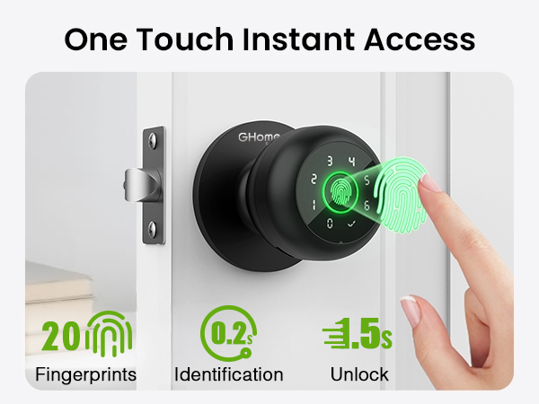 ghome smart door knob for family with code