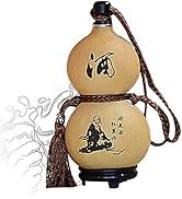 ZRHXG Natural ?Gourd Hip Flask, Sake Gourd, High Capacity Wine Water Bottle, Beeswax Anti-Seepage...