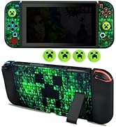 Protective Case for Nintendo Switch, Switch Case &amp; Thumb Grips Caps Soft Dockable Cases for Ninte...
