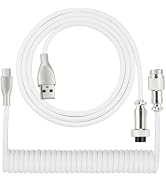IYUANEPRO USB Type C Keyboard Coiled Cable, USB C to USB A Cable for Gaming Keyboard, Braided Det...