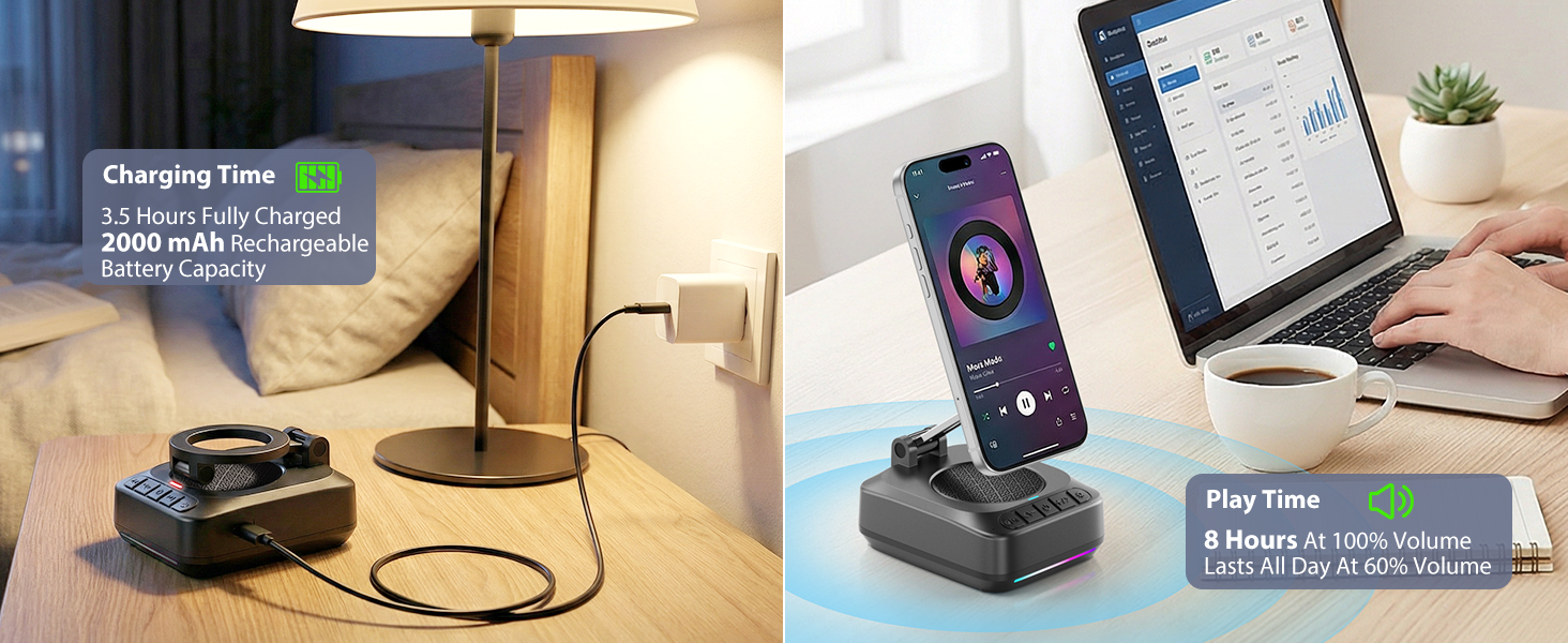 cell phone stand with speaker