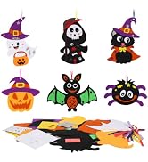 DIYASY 12 Pcs Halloween Craft for Kids, Make Your Own Foam Stickers Pumpkin Bats Craft Kits Arts ...