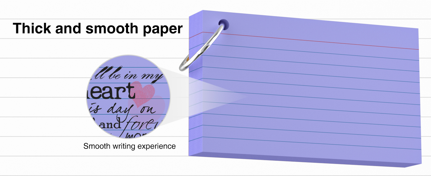index cards with ring