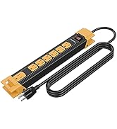 Oviitech Heavy Duty Power Strip Surge Protector with 15A, 7 Outlets Metal Multiple 900 Joules Ind...