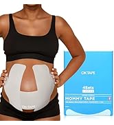 OK TAPE Pregnancy Belly Tape, Hypoallergenic Precut Belly Band Support, Relief Maternity Round Li...