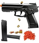 Spring-Powered Auto-Eject Toy Pistol, STEM Gift for Teens 14+ with 2 Mags &amp; 100 Soft Bullets, No ...