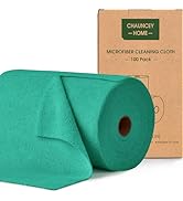 CHAUNCEY HOME Roll of Microfiber Cleaning Cloth –100 Pack, Tear Away Microfiber Towels, Reusable,...