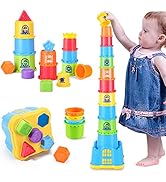 iPlay, iLearn Baby Stacking Toys, Toddler Nesting Stack Cups, Infant Stackable Block, Kids Sortin...