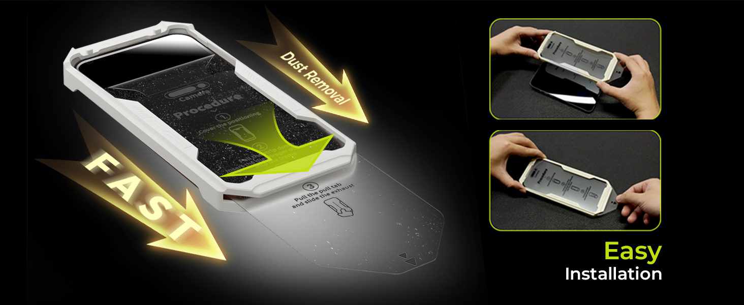 3 Pack Designed for iPhone 17 pro max Screen Protector with Installation Frame