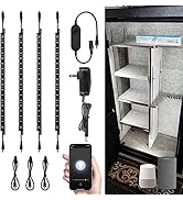 TORCHSTAR Voice Control Smart LED Safe Lighting Kit, (4) 12 Inch Dimmable Linkable Light Bars, Co...