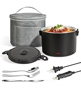Dosevita Electric Lunch Box for Adults, 100W Heated Lunch Box 1.5L/51Oz 304 Stainless Steel Porta...