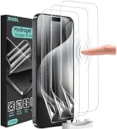 JDHDL [3 Pack Soft Hydrogel Film Screen Protector for iPhone 15 Pro/iPhone 15, Upgraded Non-break...