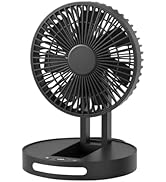 Qoqooice Portable Fan, 3600 mAh Rechargeable Battery Operated Fan with 5 Speeds, USB Powered, Qui...