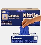 Supmedic Nitrile Exam Gloves, 4 Mil MED+ Powder-Free Latex-Free Cooking Food-Safe Disposable Medi...