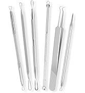 [6 Pcs] Blackhead Remover Tools for Acne - Surgical Stainless Steel Pimple Popper Tool Kit, Comed...