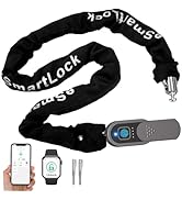 Anweller Fingerprint Bike Chain Lock, Heavy Duty Anti-Theft Weatherproof Bluetooth App Smart Lock...