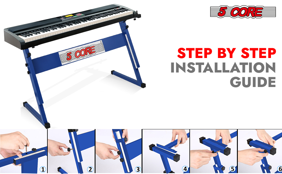 Keyboard Stand Z Style Adjustable Electric Piano Riser Sturdy Lift Holder