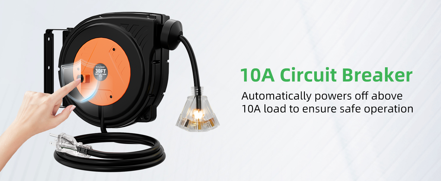 reel extension cord retractable