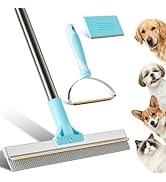 JOYMOOP 3 PCS Carpet Rake for Pet Hair Removal, A 63" Adjustable Long Handle Carpet Rake and Shor...