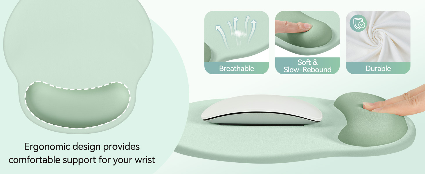 mouse mat with wrist rest