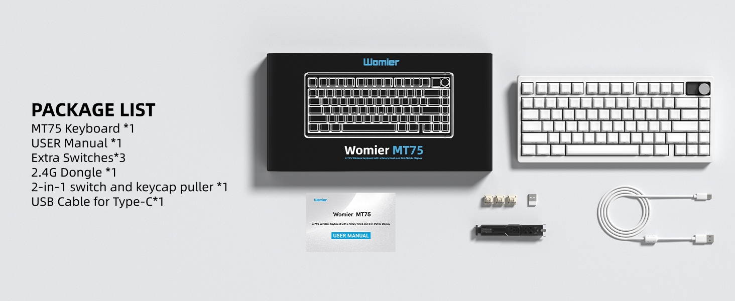 MT75 75% Wireless Mechanical Gaming Keyboard, Keyboard custom