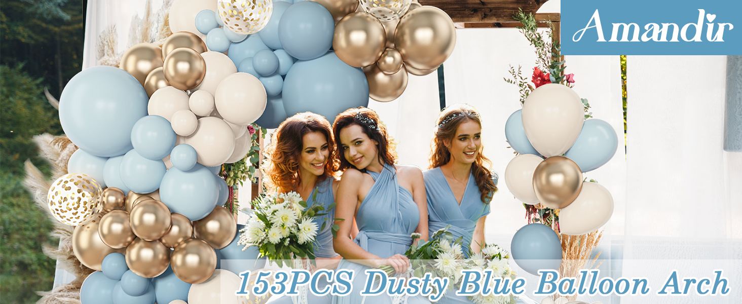  dusty blue balloon arch kit