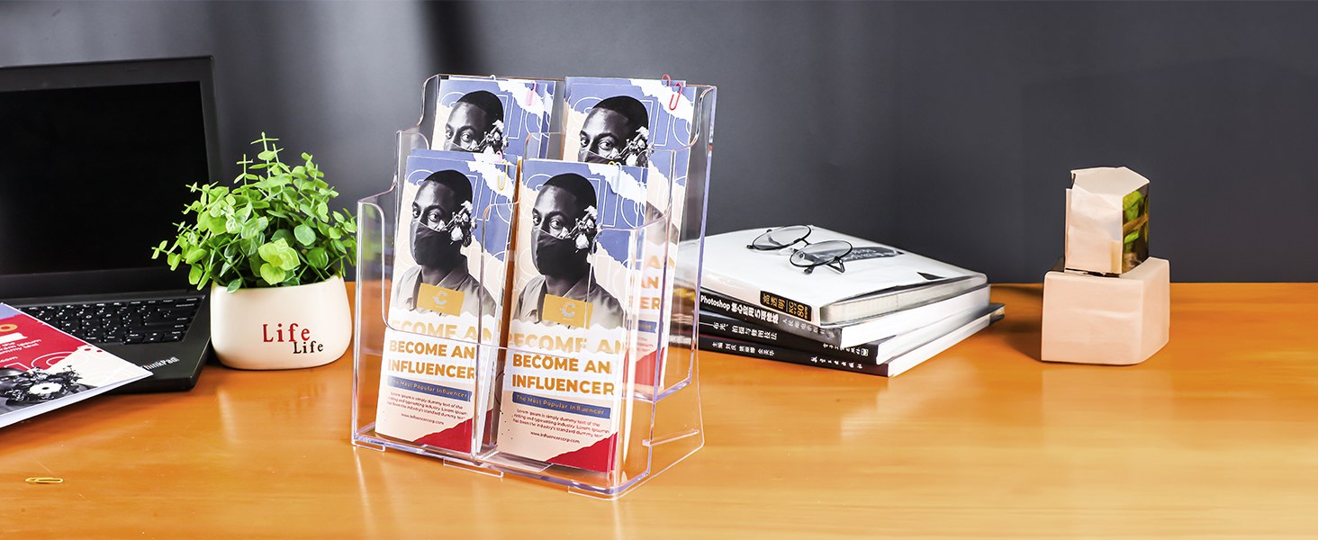 Acrylic Brochure Holder 8.5x11 &amp;amp; 4 x9 Inches