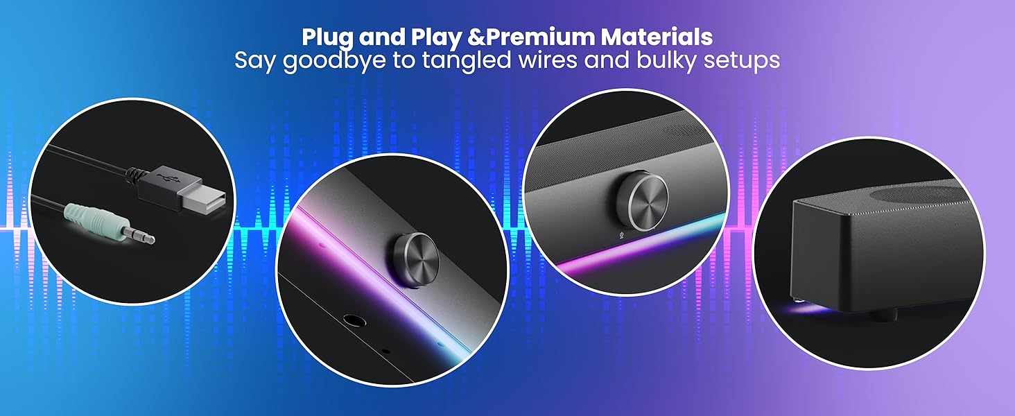 Soundbar with USB Cable