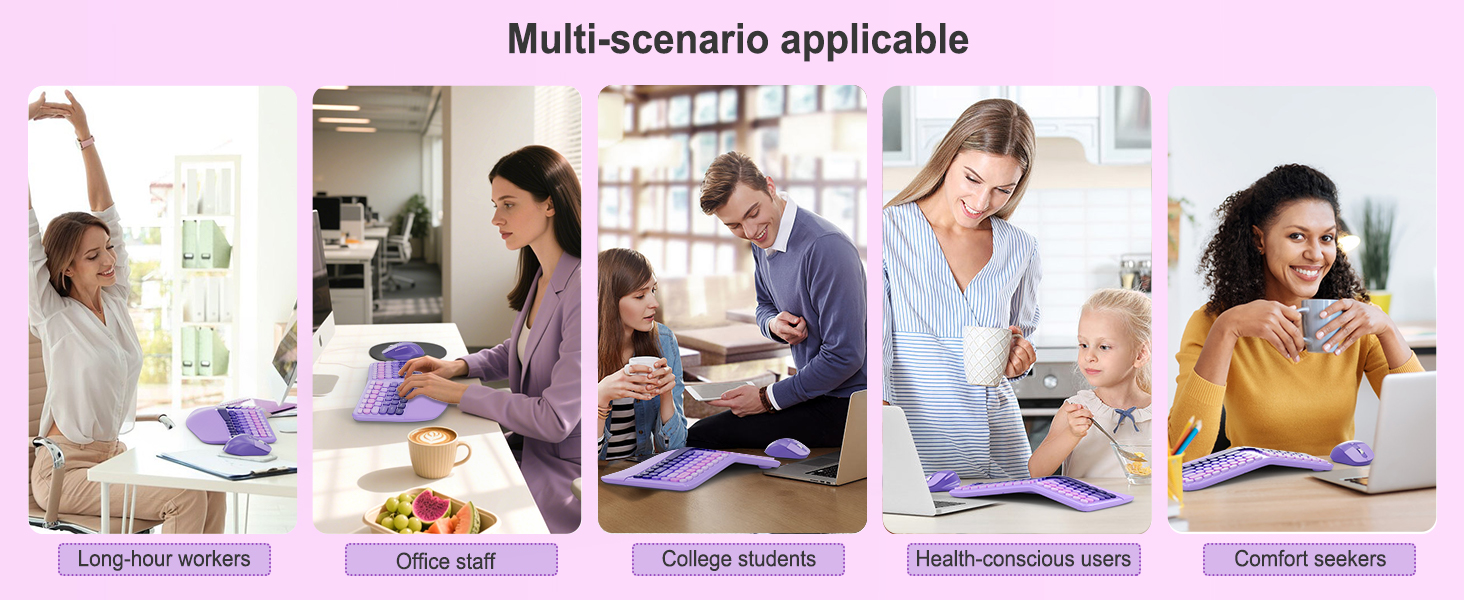 Ergonomic Wireless Keyboard Mouse