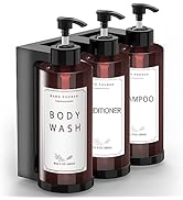 Jewaytec Plastic Soap Dispenser,Wall Mount Shower Pump,No-Drill Wall Mounted Shower Soap Dispense...