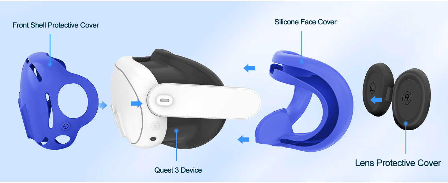 silicone quest 3 face cover