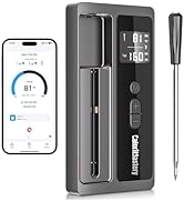 Wireless Meat Thermometer: 500FT Bluetooth Smart Meat Thermometer for Cooking and Grilling, Calor...