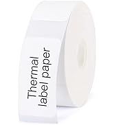 KMRDND Labels Paper for Portable Thermal Printer, Self-Adhesive Office Labels&amp;Stickers 14mmx40mm ...