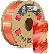 OVERTURE Silk PLA 1.75mm Dual Color Filament, Clog-Free Shiny 3D Printer Filament, 1kg Spool(2.2l...