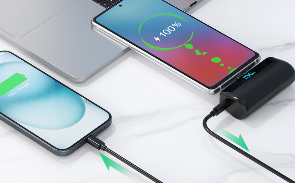 mini portable charger power bank usb c