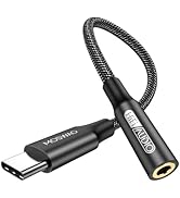 MOSWAG USB Type C to 3.5mm Headphone Jack Adapter, Audio Adapter USB C to Aux Dongle Cable Cord f...