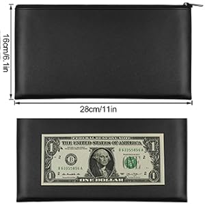 Bank Bag,Money Pouch, Leatherette Security Deposit Bags, cash bag Leatherette