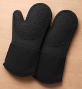 BPA-Free Silicone Oven Mitts Ultra Heat Resistant up to 500°F - Oven Mitts with Thick Cotton Line...