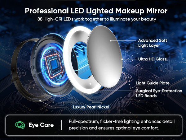 best rated lighted makeup mirror cordless makeup mirror with lights