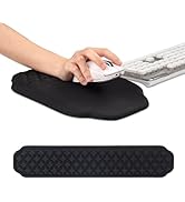 Keyboard and Mouse Pad with Wrist Rest - Ergonomic Black Mousepad Wrist Support, Keyboard Wrist R...