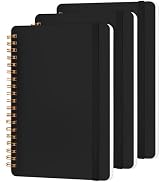 Utron 3 PCS Small Spiral Notebook 5x7, Notebooks for Note Taking, Black Spiral Journal Notebook, ...