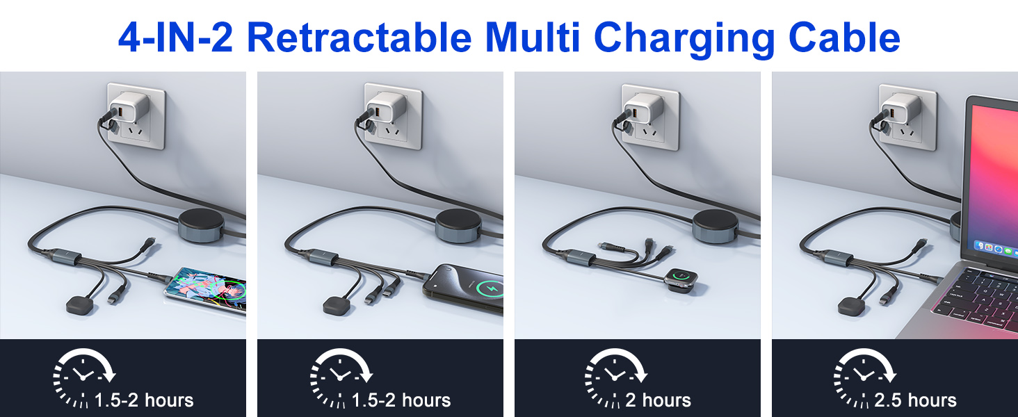usbc to usbc + apple watch charge cable multi charging cord with iwatch iphone and iwatch charging