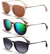 Sunglasses for Women Men Polarized uv Protection Fashion Vintage Round Classic Retro Aviator Mirr...