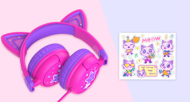 kids cat headphones